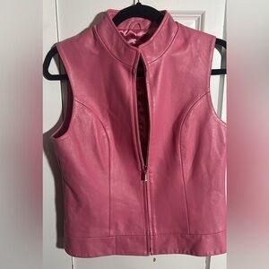 Saguaro Vintage Pink Leather Women's Vest